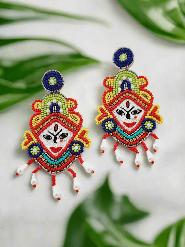 Handcrafted_Durga_Maa_Beaded_Earrings