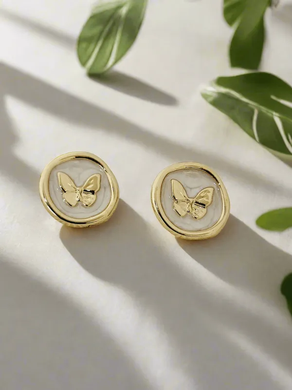 Gold_And_Enamel_Stud_Earrings