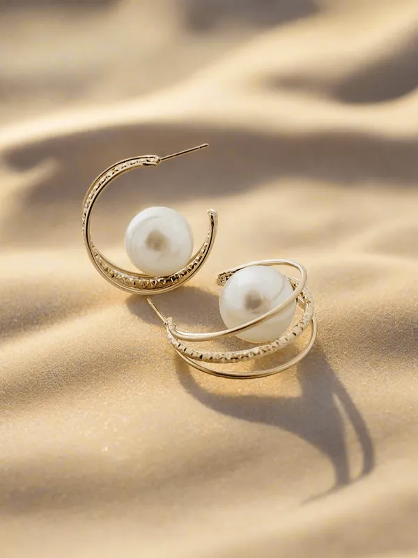 Modern_Pearl_Layered_Hoop_Earrings_Textured_For_Women
