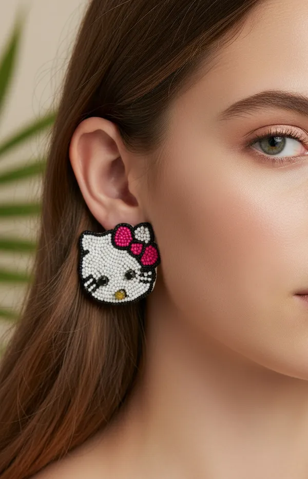 Hello_Kitty_Beaded_Stud_Earrings