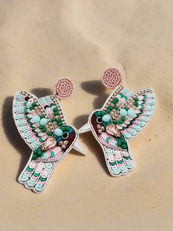 Hummingbird_Beaded_Drop_Earrings