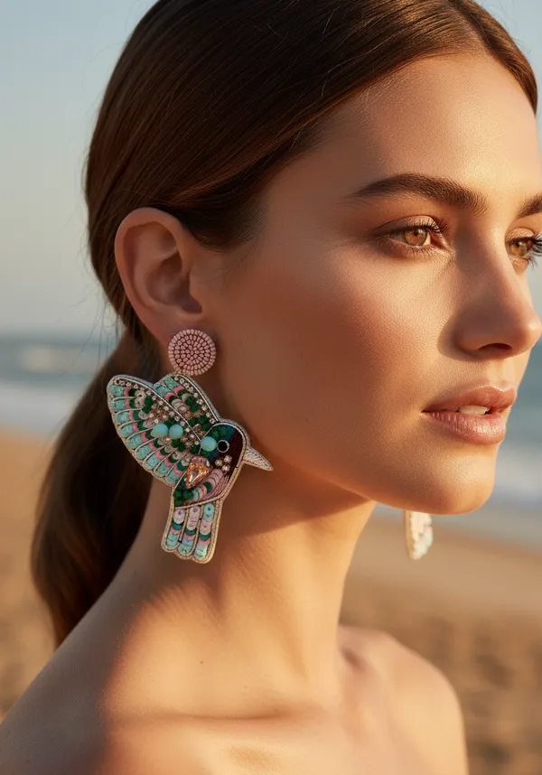 Hummingbird_Beaded_Drop_Earrings