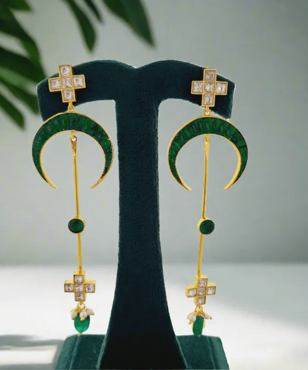 Emerald_Crescent_Crystal_Drop_Earrings