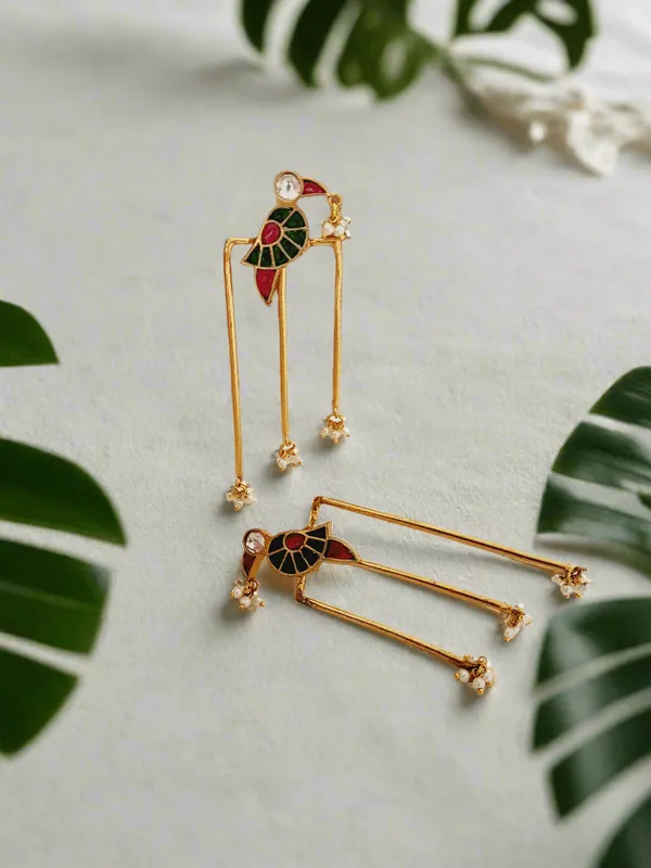 Pachi_Kundan_Gold_Plated_Bird_Motifs_Earrings