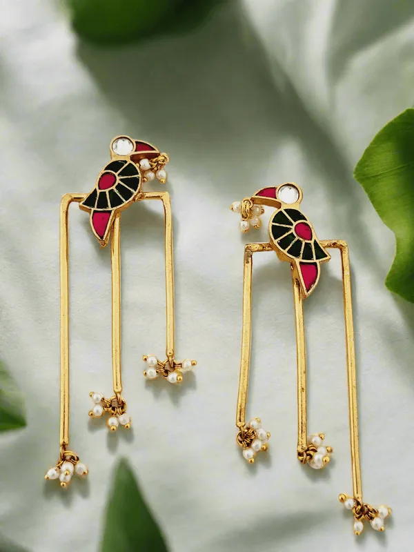 Pachi_Kundan_Gold_Plated_Bird_Motifs_Earrings