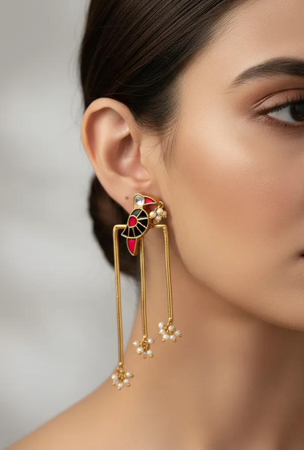 Pachi_Kundan_Gold_Plated_Bird_Motifs_Earrings