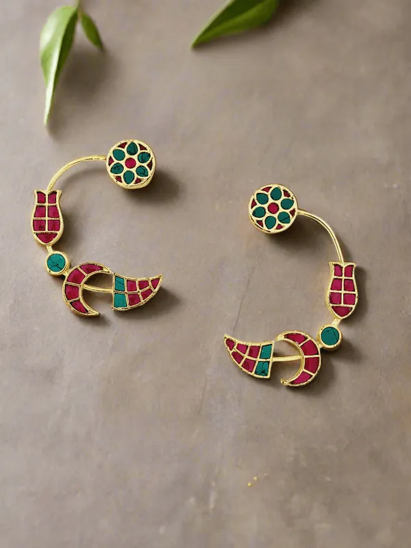 Polki_Style_Crescent_Earrings