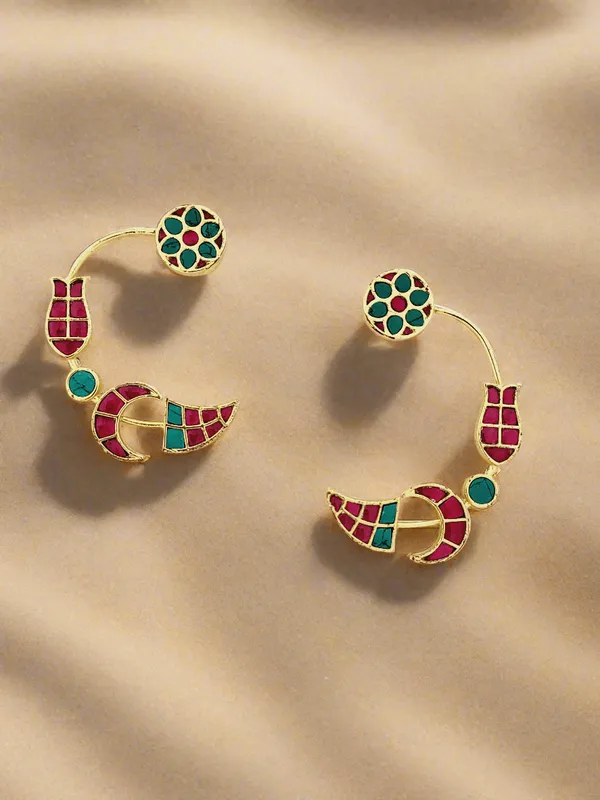 Polki_Style_Crescent_Earrings