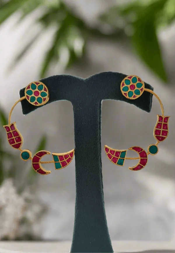 Polki_Style_Crescent_Earrings