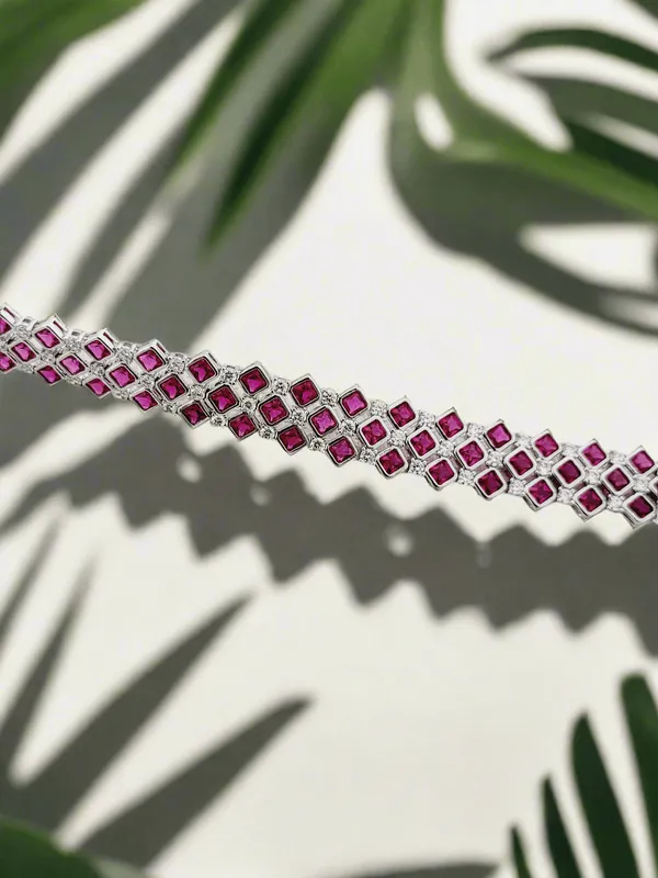 Diamond_Color_Stone_Link_Bracelet