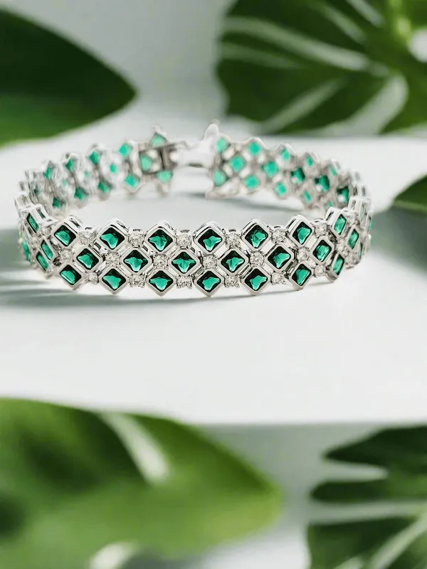 Diamond_Color_Stone_Link_Bracelet
