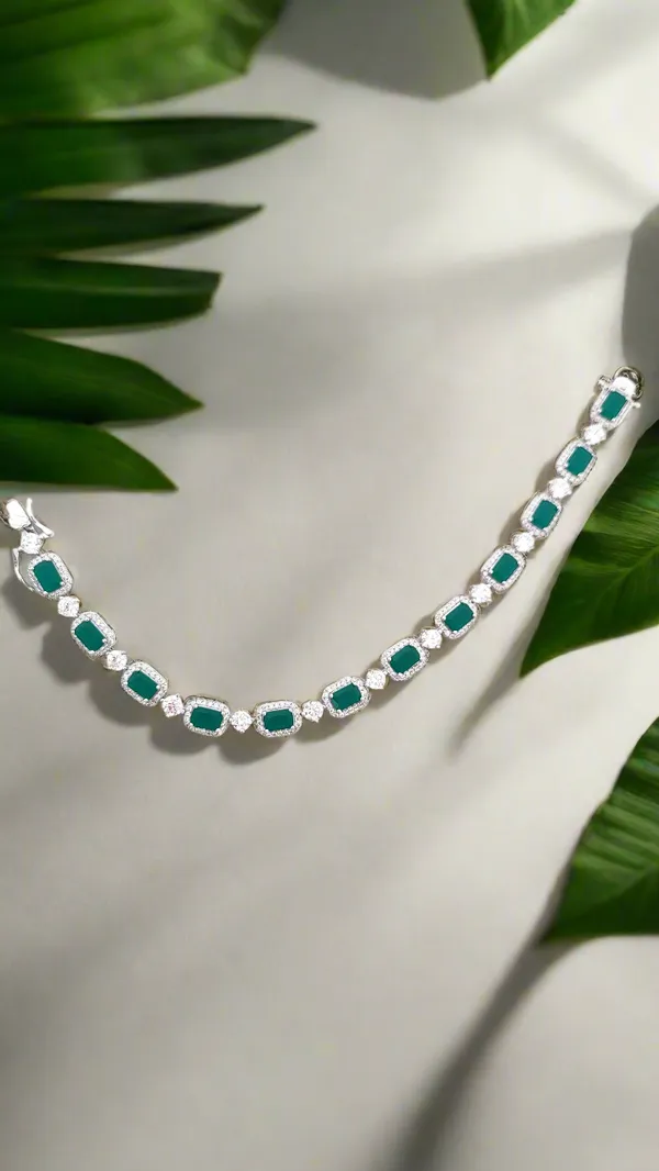 Emerald_Crystal_Halo_Link_Bracelet