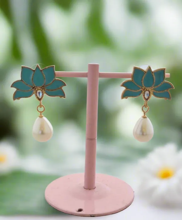 Lotus_Bloom_Pearl_Drop_Earrings