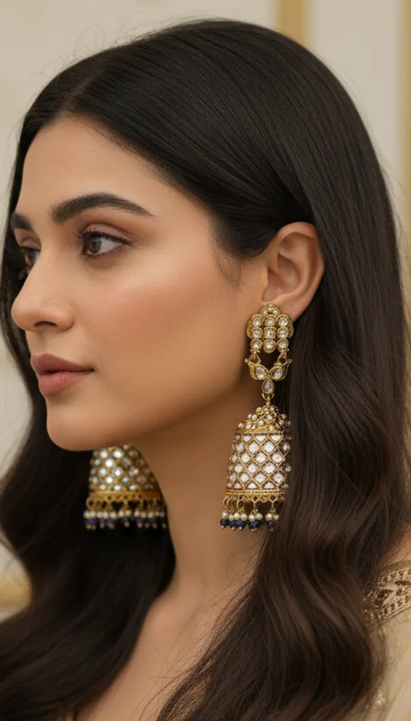 Antique_Gold_Polki_Stone_Jhumkas