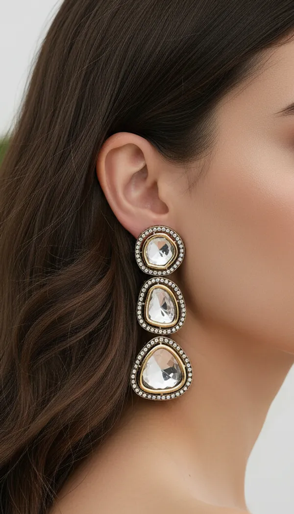Minimalist_Polki_Geometric_Drop_Earrings