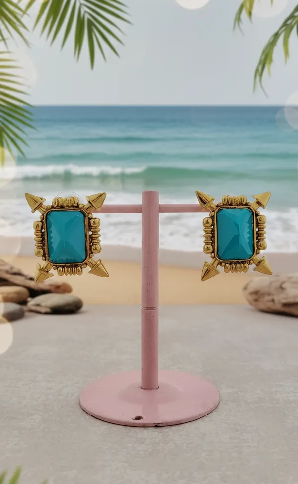 Turquoise_Shield_Stud_Earrings