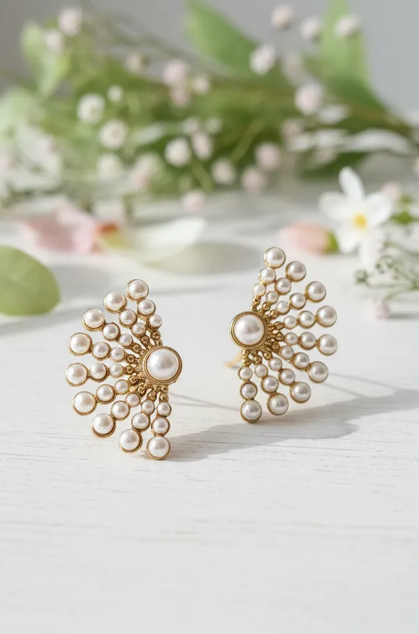 Regal_Pearl_Fan_Cluster_Stud_Earrings