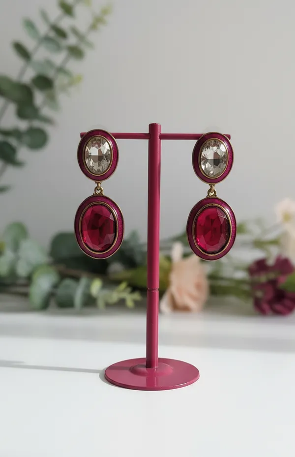 Bold_Ruby_Red_Crystal_Fuchsia_Enamel_Drop_Earrings