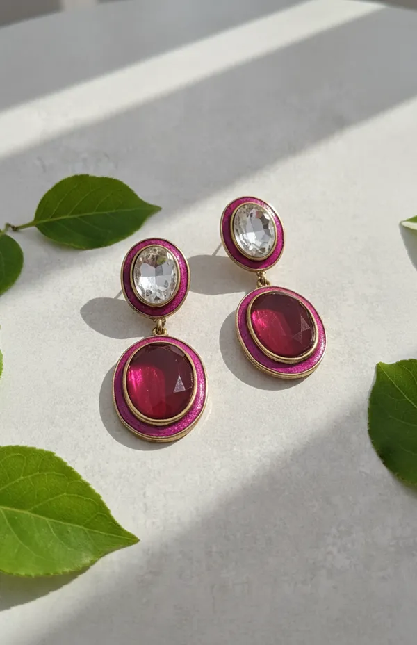Bold_Ruby_Red_Crystal_Fuchsia_Enamel_Drop_Earrings
