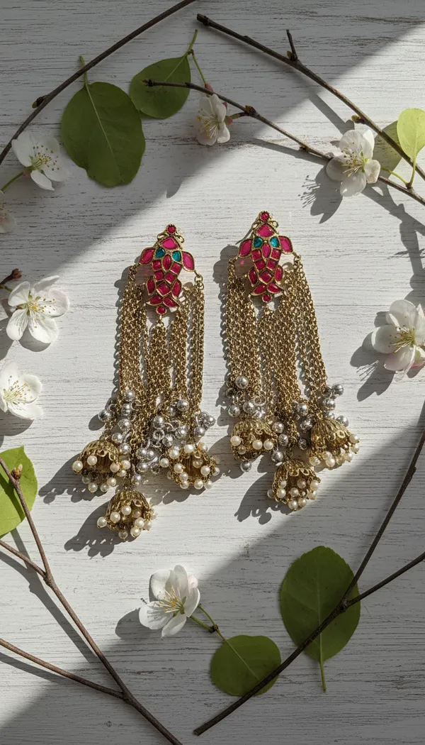 Artisan_Meenakari_Chain_Tassel_Jhumka_Drop_Earrings
