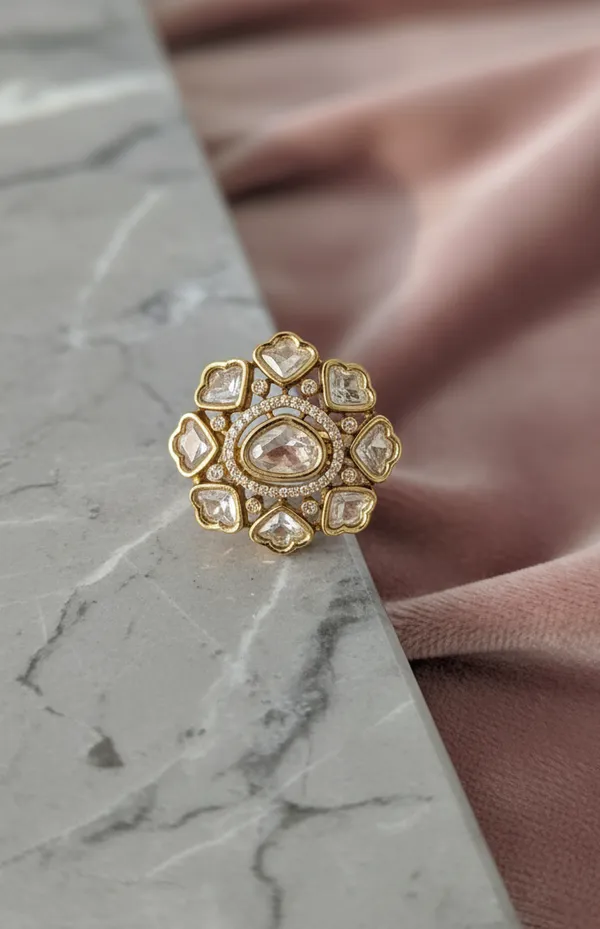 Heirloom_Floral_Polki_Style_Statement_Ring
