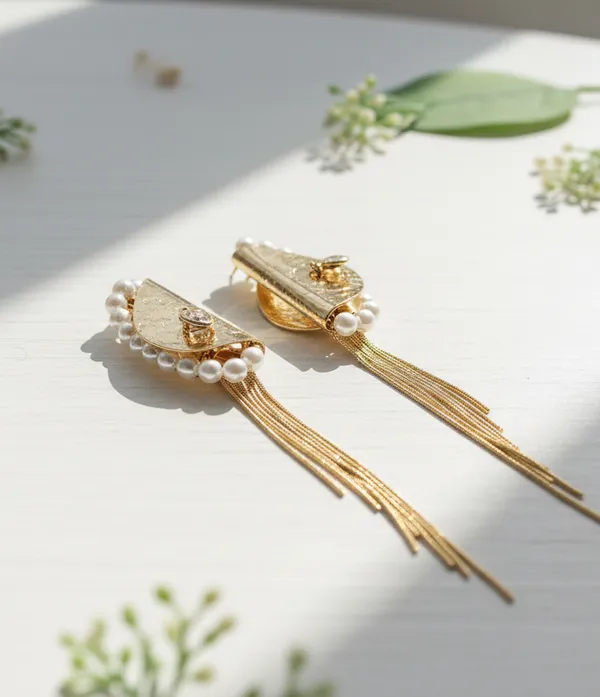 Lunar_Cascade_Gold_Pearl_Tassel_Earrings