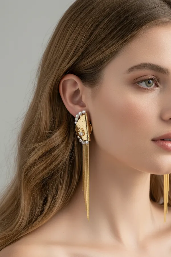 Lunar_Cascade_Gold_Pearl_Tassel_Earrings