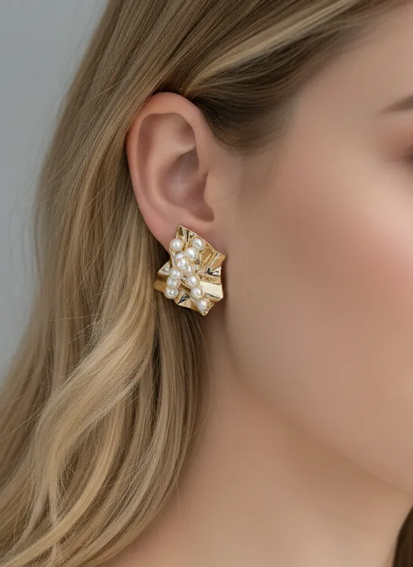 The_Gilded_Pearl_Abstract_Earrings