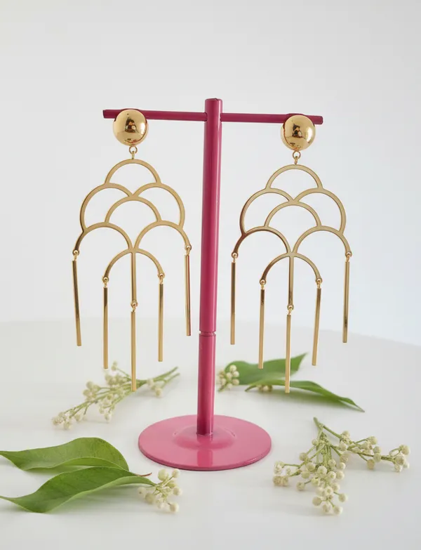 Art_Deco_Scalloped_Drop_Earrings