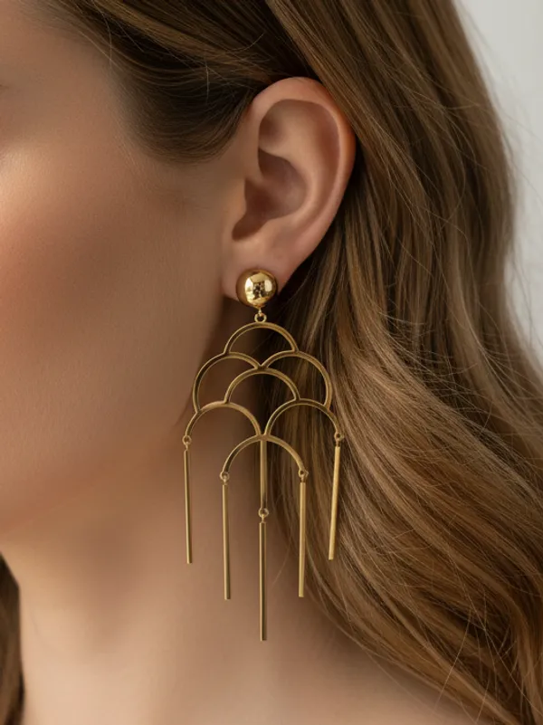 Art_Deco_Scalloped_Drop_Earrings