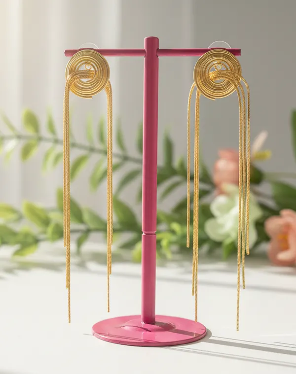 Golden_Coil_Tassel_Earrings