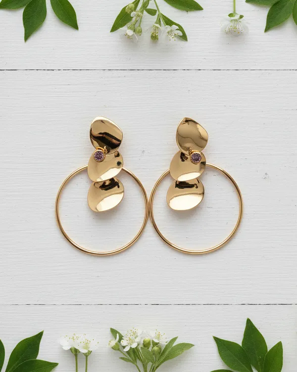 Gold_Petal_Hoop_Earrings
