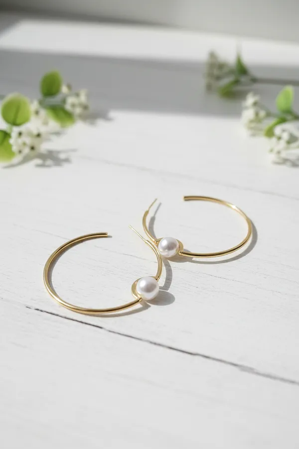 Minimalist_Pearl_Floating_Hoop