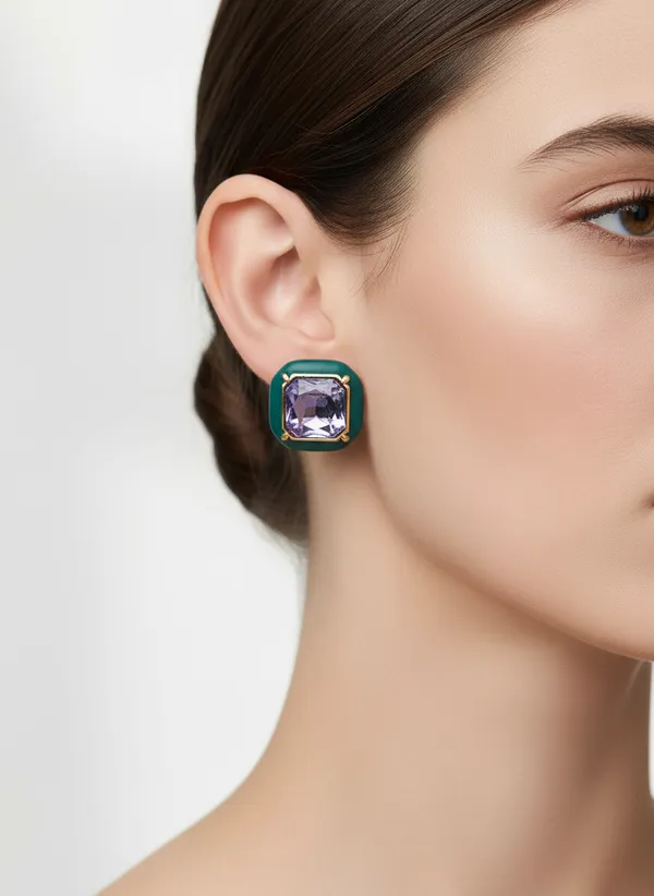 Artisan_Color_Stone_Enamel_Stud_Earrings