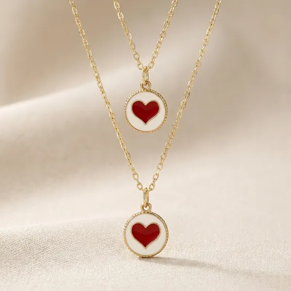 Double_Layered_Heart_Charm_Necklace