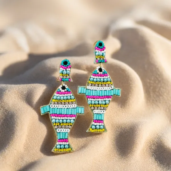Fish_Beaded_Drop_Earrings