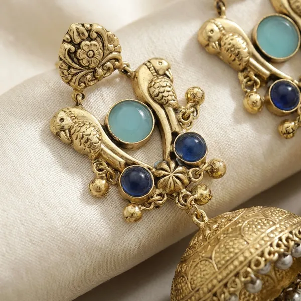 Gold_Toned_Parrot_Jhumka_Earrings