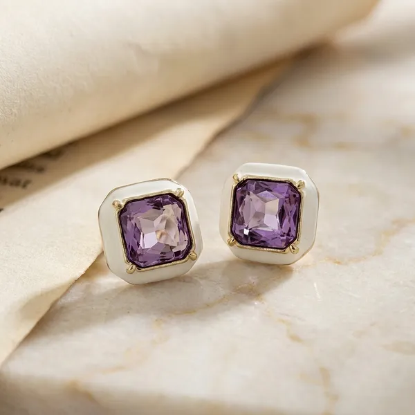 Artisan_Color_Stone_Enamel_Stud_Earrings