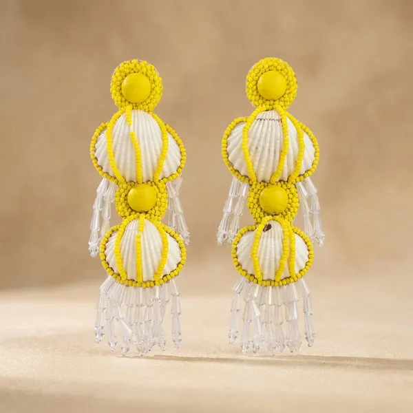 Seashell_And_Beaded_Dangle_Earrings_With_Crystal_Drops