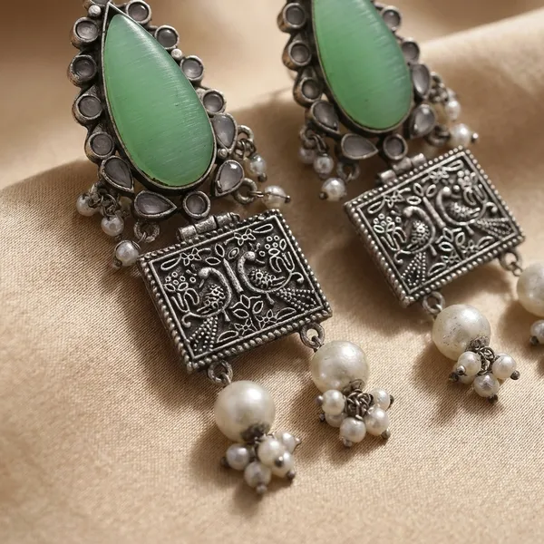 Traditional_Oxidized_Earring_Embellished_With_Stones_And_Pearls
