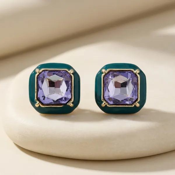Artisan_Color_Stone_Enamel_Stud_Earrings