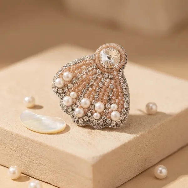 Seashell_Beaded_Stud_Earrings_With_Pearls_And_Crystal_Accents