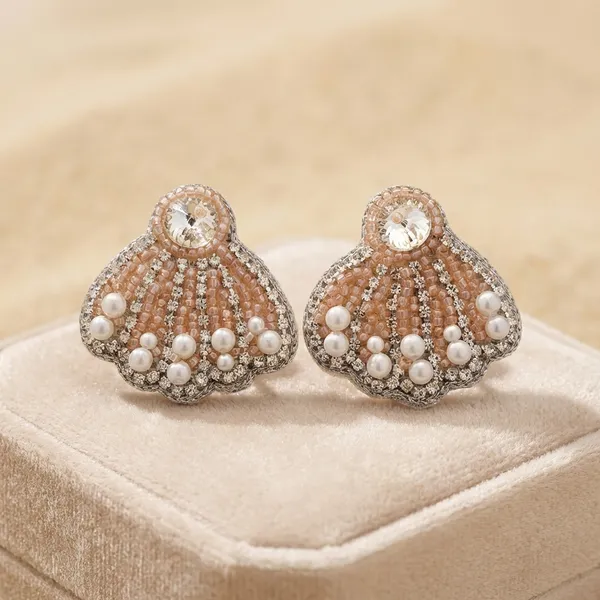 Seashell_Beaded_Stud_Earrings_With_Pearls_And_Crystal_Accents