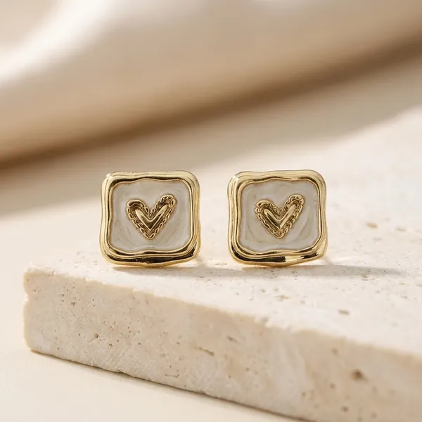 Gold_And_Enamel_Stud_Earrings