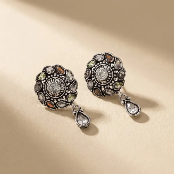 Oxidized_Multi_Colour_Earrings_Stud