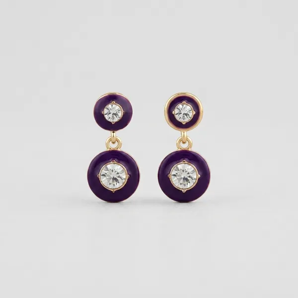 Enamel_Crystal_Drop_Earrings_Purple_For_Women