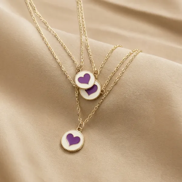 Double_Layered_Heart_Charm_Necklace