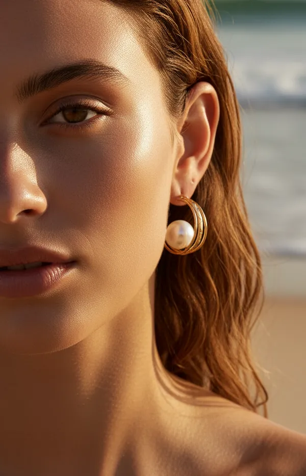 Modern_Pearl_Layered_Hoop_Earrings_Textured_For_Women