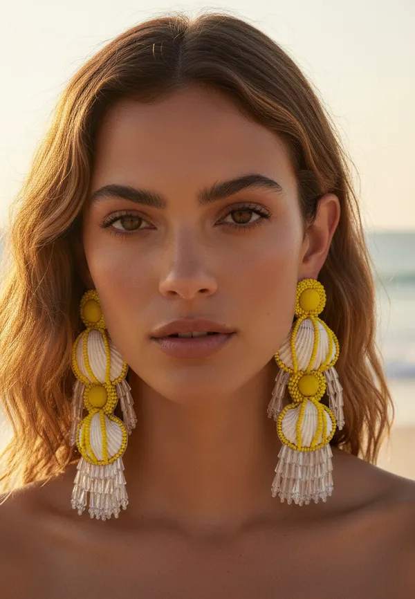 Seashell_And_Beaded_Dangle_Earrings_With_Crystal_Drops