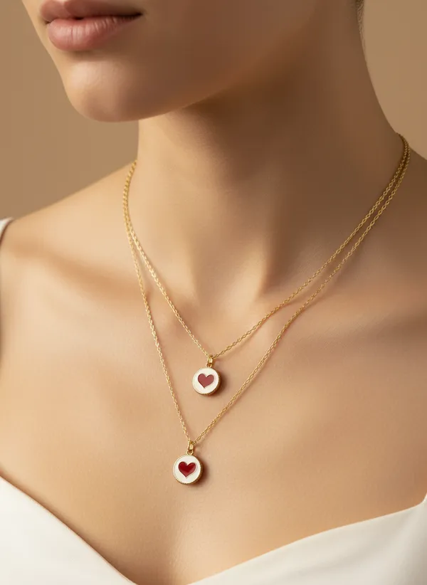 Double_Layered_Heart_Charm_Necklace